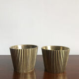 Scandinavian brass vases set, 1950s