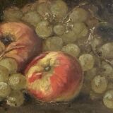 Painting 'Still Life with Fruits' Oil on panel signed, 1900s