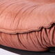 Fauteuil brésilien vintage avec coussin d’assise en cuir de couleur Cognac, années 70