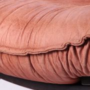 Vintage Brazilian Armchair with Cognac color leather seat cushion, 70s