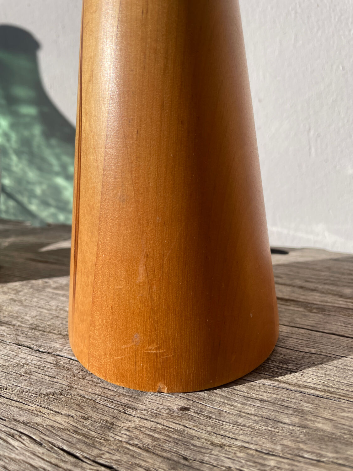 Pair of Scandinavian wooden lamps, 1980s