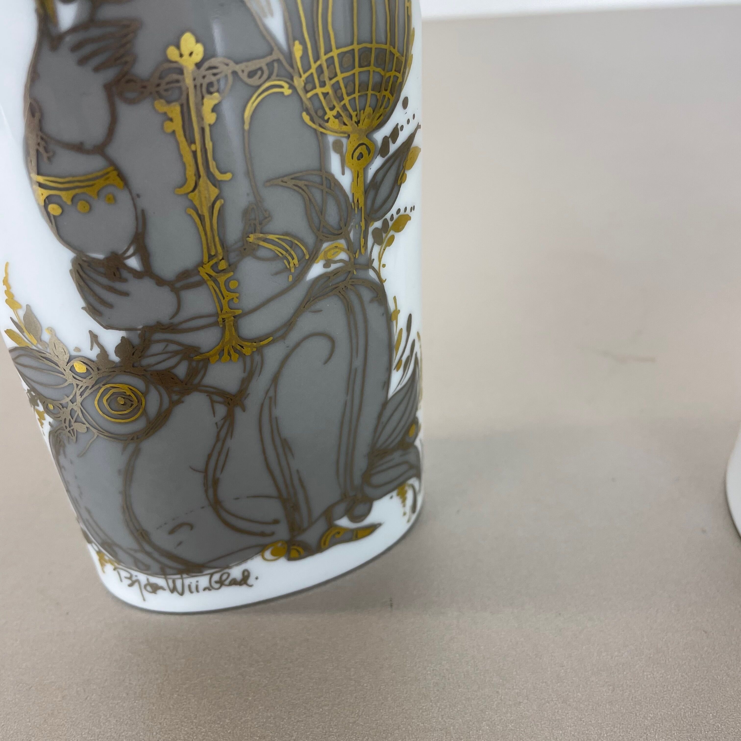 Set of 2 Porcelain Vase by Björn Wiinblad for Rosenthal Studio Line Germany 1970