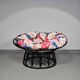 Papasan rattan lounge chair 1970s