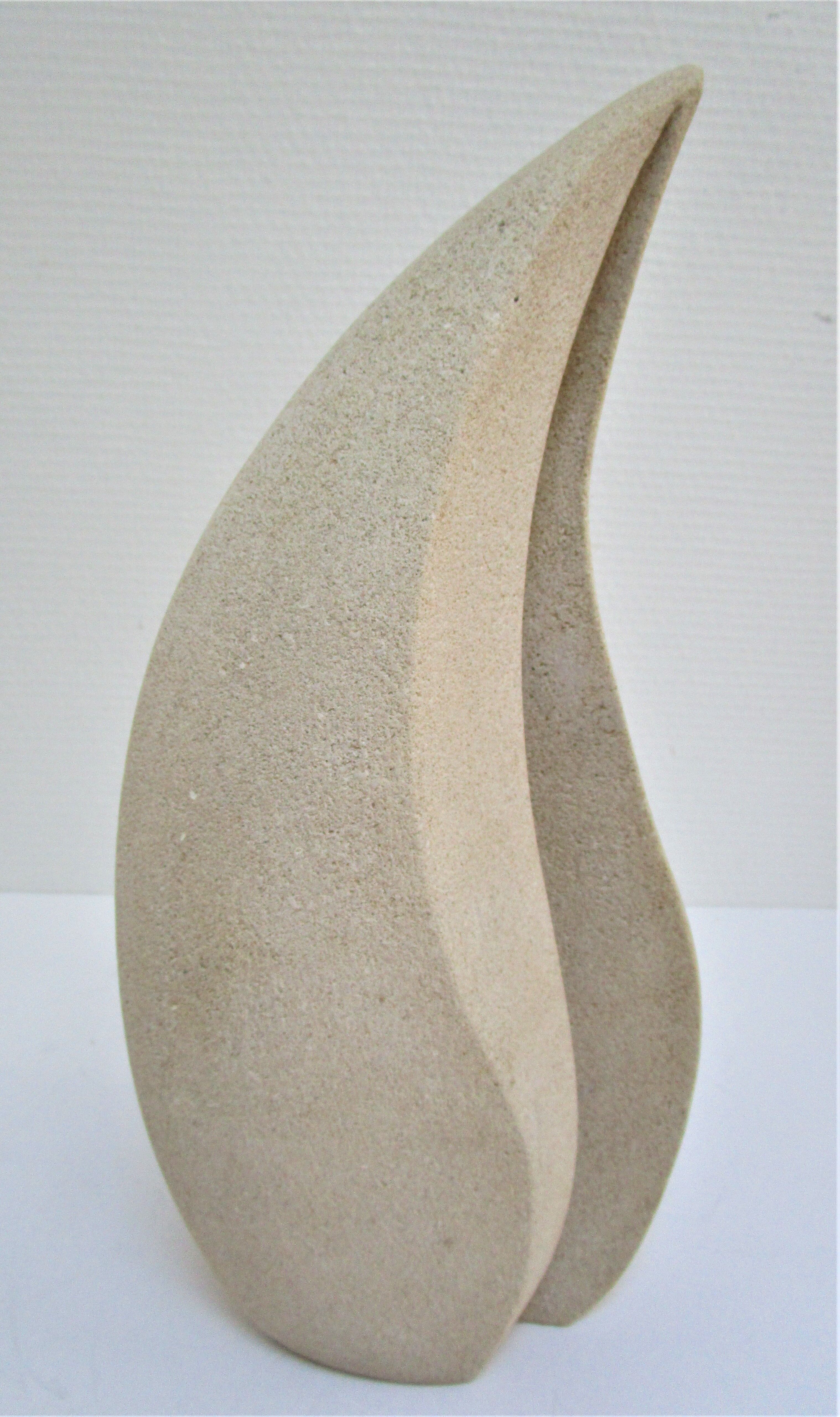 XL lamp in carved stone Arsène Galisson 80s height 40 cm