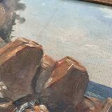 Small old seaside painting