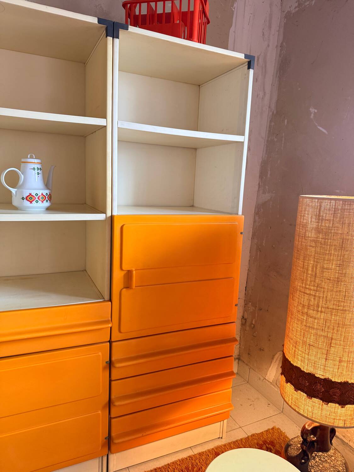 Set of 3 "Space Age" Storage Columns - 1970 Design