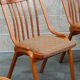 Set of 4 fabric chairs by Ton Bystrice 1960