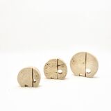 Family of 3 elephants in travertine by Fratelli Mannelli