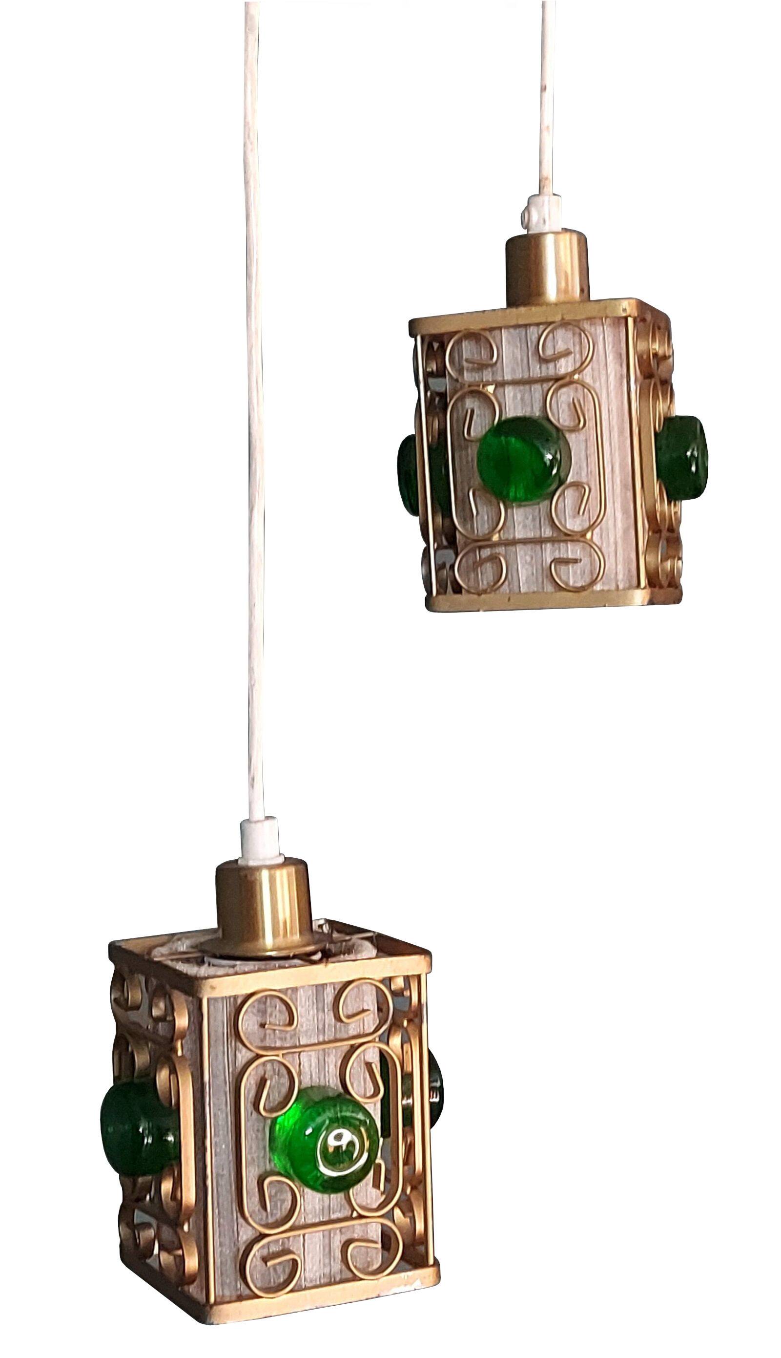 Plafonniers, Danemark années 1960, laiton, 2 pièces