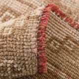 3x12 brown & beige vintage runner rug 100x360cm