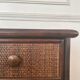 Commode en rotin vintage