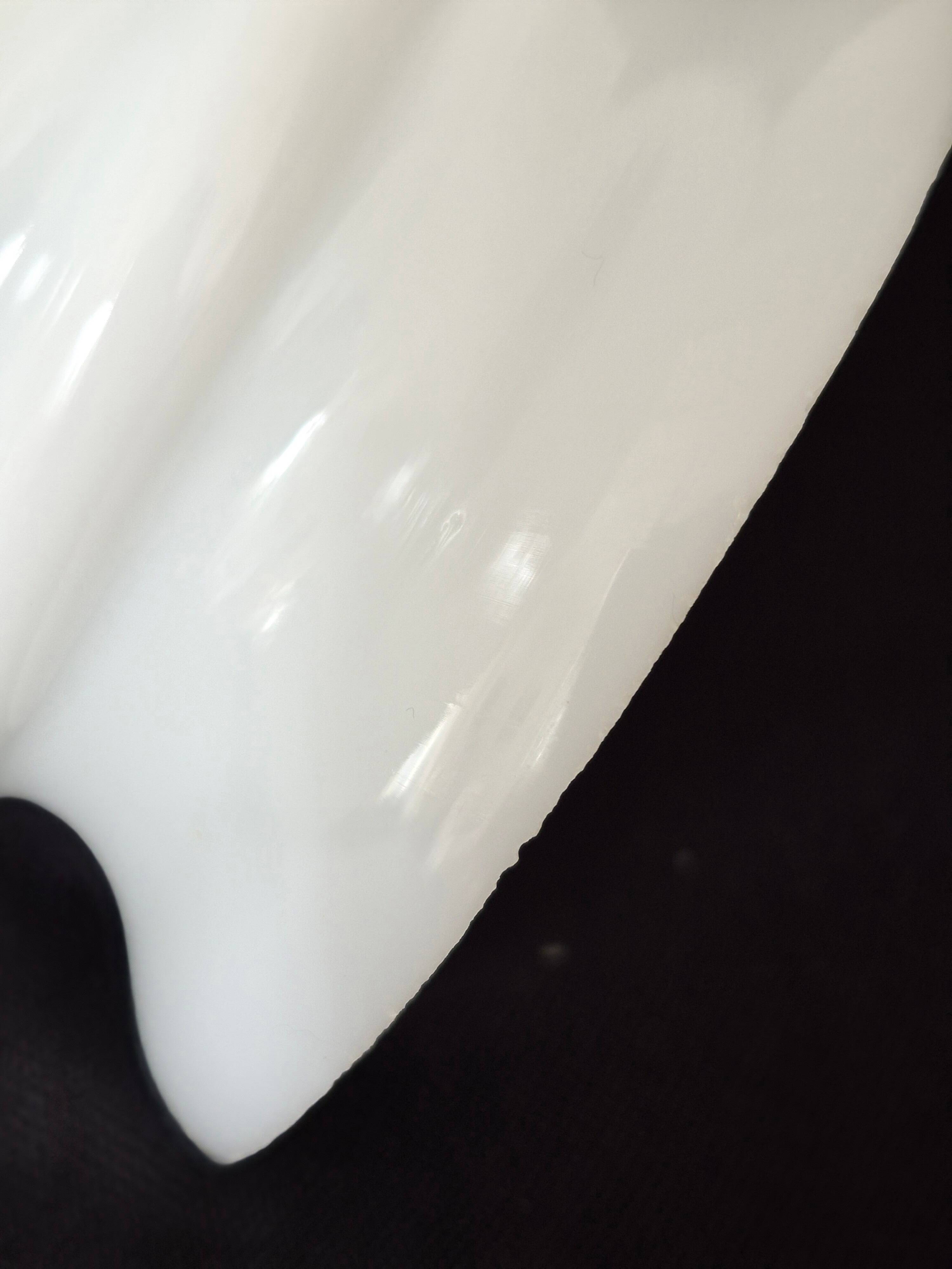 Large vintage white opaline lampshade suspension from the 1940s/50s Ø30cm