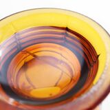Art Deco amber glass vase