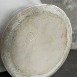 White ceramic pot cover vase 60s