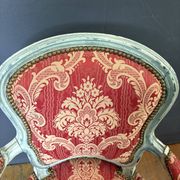 Paire de Cabriolets de Style Louis XV en Hêtre polychrome