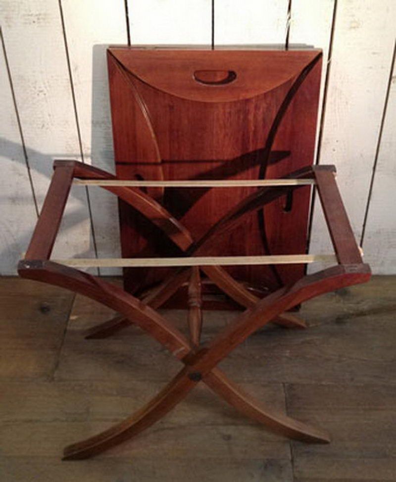 Mahogany folding boat table