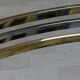 Dining table in chrome and gold steel, Romeo Rega style, Italy, 1970s.