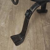 Marble and wrought iron coffee table