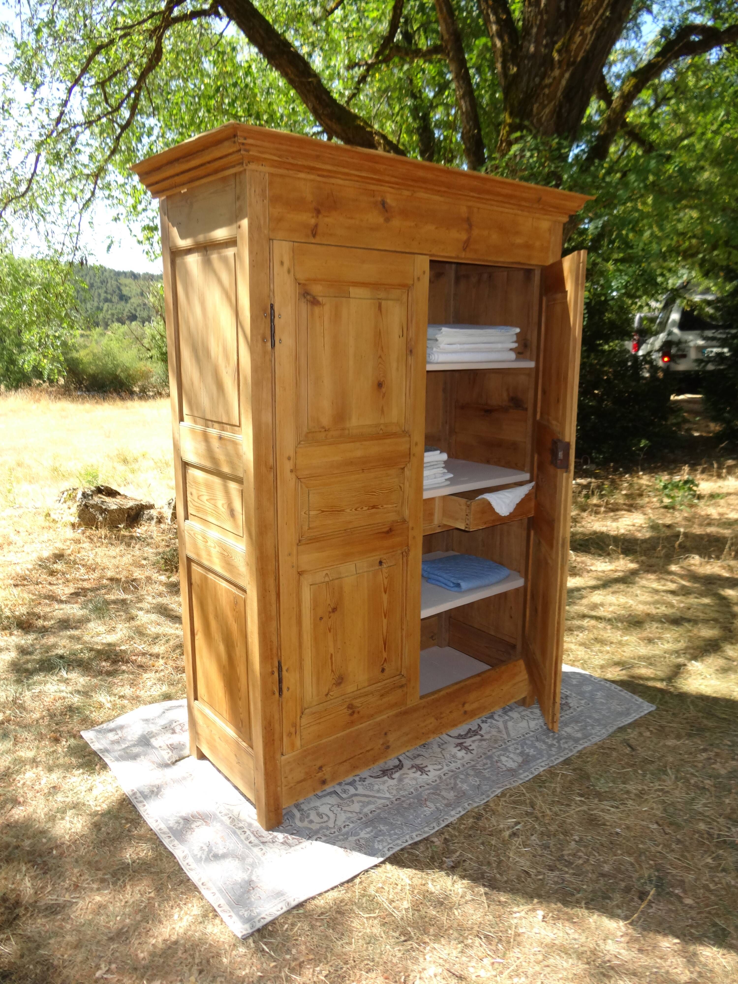 Antique solid pine cupboard