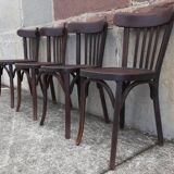 Chaises bistrot Baumann, années 50. (Lot de 4)