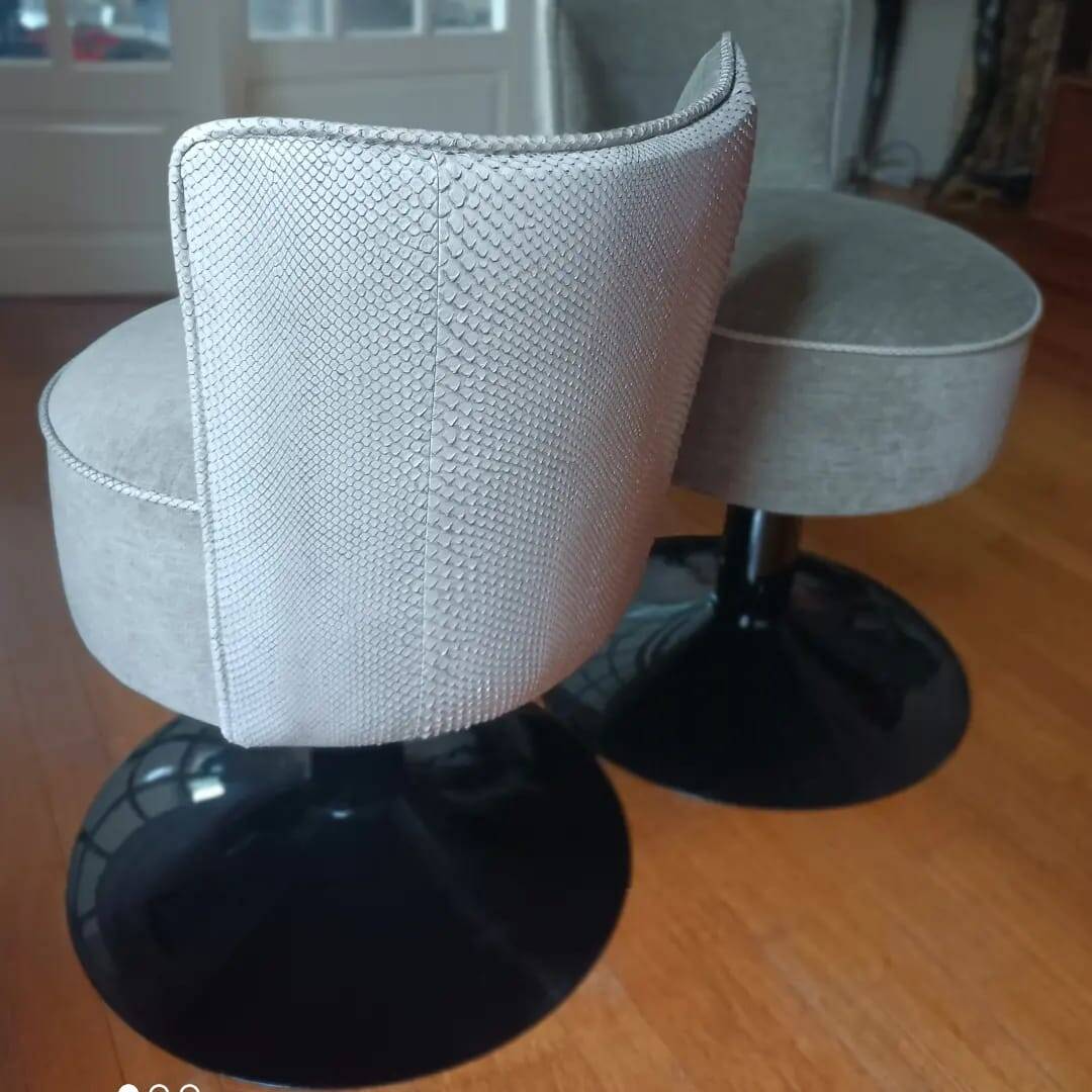 Pair of vintage 1970s swivel chairs