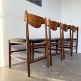 Set of 4 Italian chairs by Gianfranco Frattini.