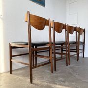 Set of 4 Italian chairs by Gianfranco Frattini.
