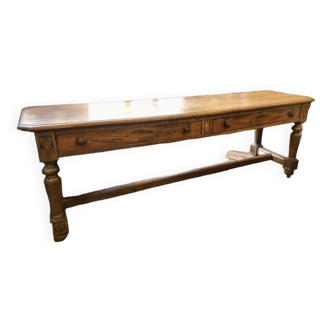 Large Console In Solid Oak 19th