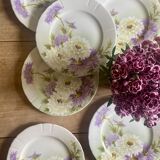 Set of 6 old flat plates - Reine Marguerite de KG Lunéville -