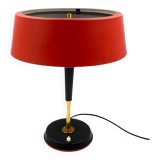 Oscar Torlasco, Mid-Century red table lamp, Lumi, Italy 1954