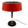Oscar Torlasco, Mid-Century red table lamp, Lumi, Italy 1954