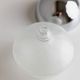 Silver chrome and frosted glass Space-Age liqueur bottle, 1980s Italy, decorative decanter