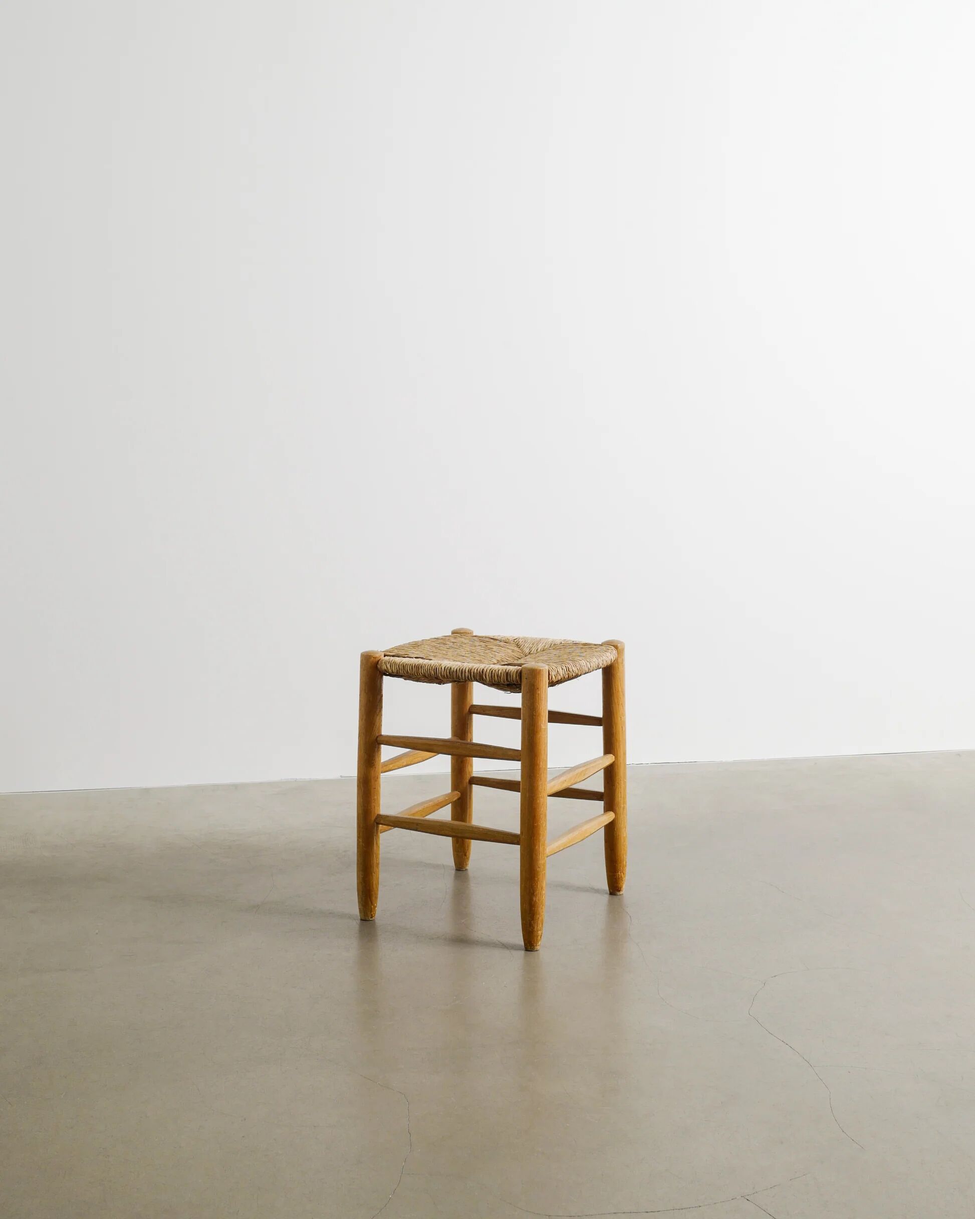 French Mid Century Wooden "N17" Stool by Charlotte Perriand, 1960s