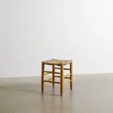 French Mid Century Wooden "N17" Stool by Charlotte Perriand, 1960s