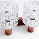 Set de 3 appliques en cuivre et verre