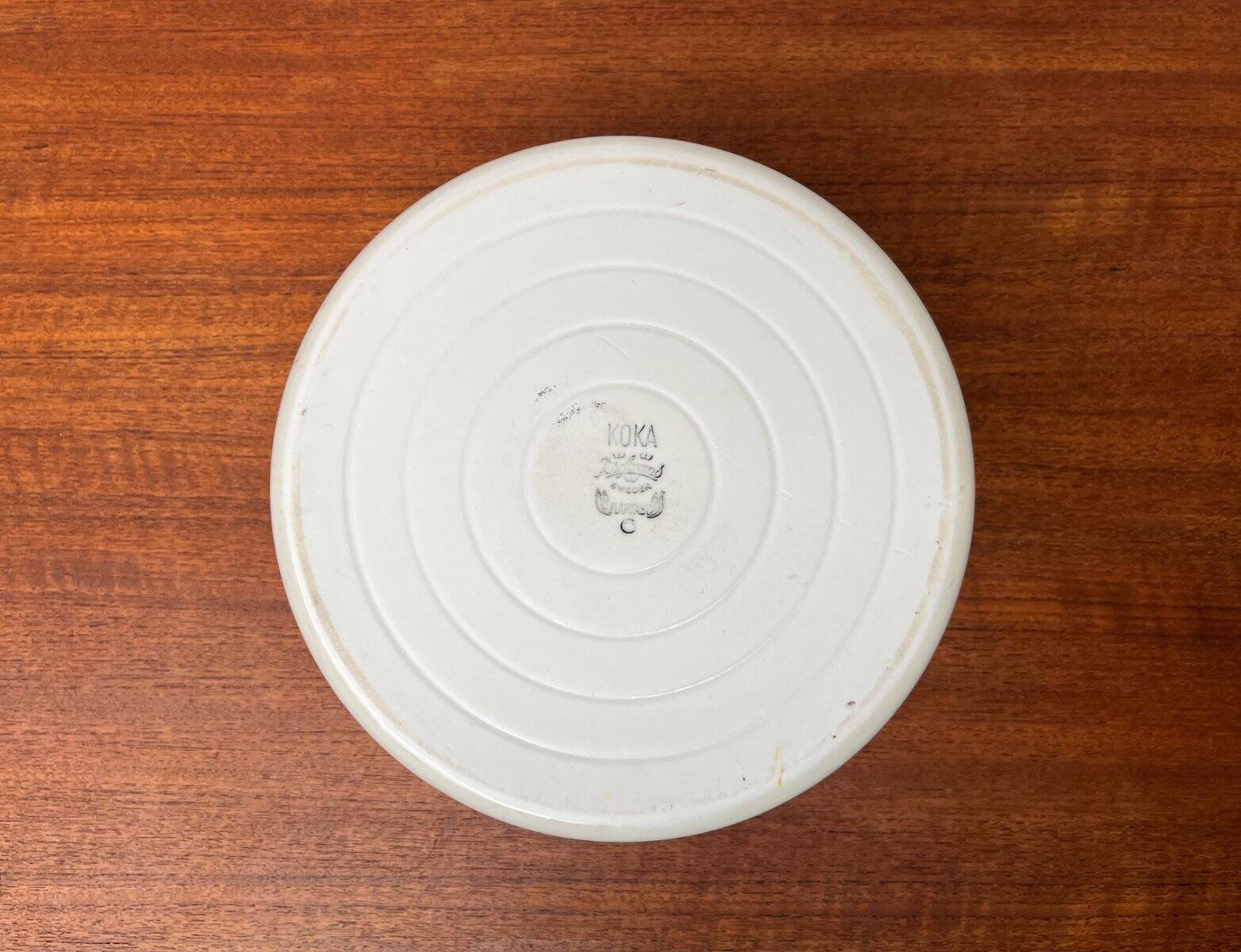 Grand Terrine Couvercle de Pot Suédois du Milieu du Siècle Koka Blue Bla par Hertha Bengtson pour Rörstrand, années 1950