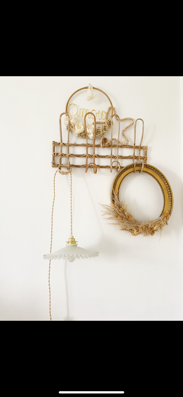 Opaline pendant lamp