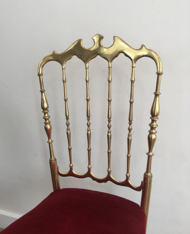 Chiavari chair in brass