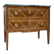 Louis XVI style commode in natural wood and marquetry, 19th century
