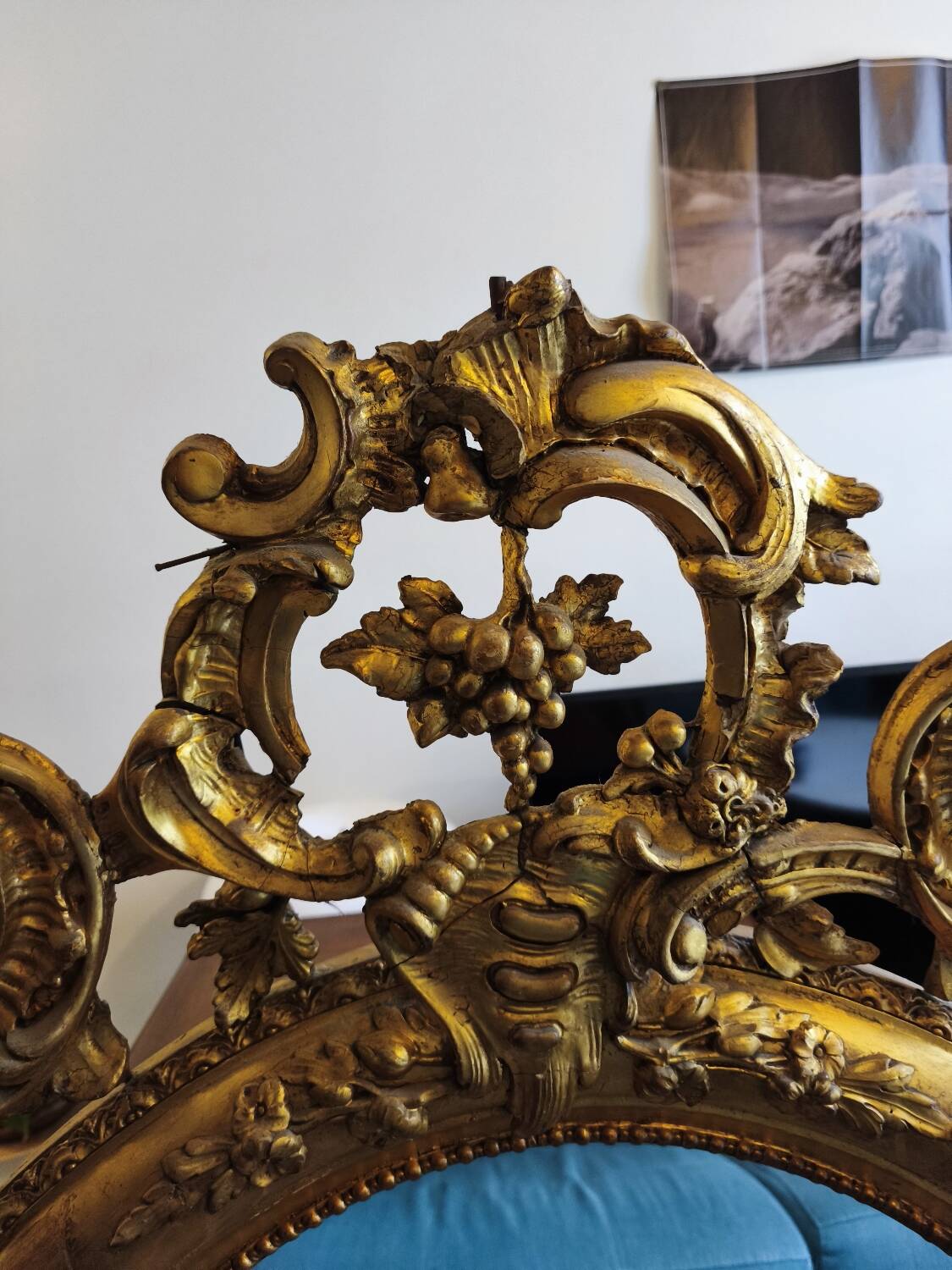 Miroir ovale ancien
