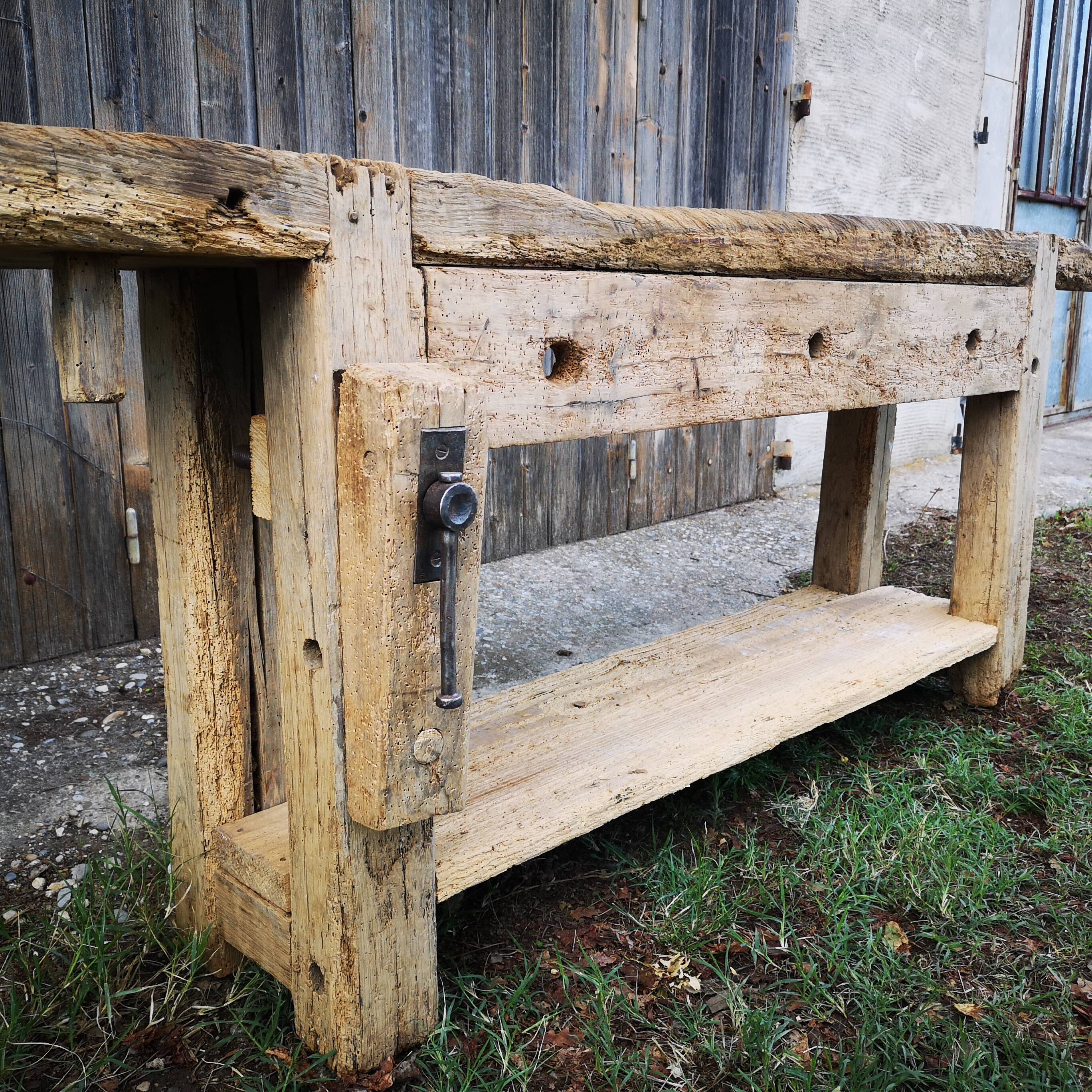 Small old carpenter's workbench