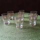 Set of 7 digestive glasses. Crystal
