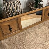 Wall mounted coat rack with mirror