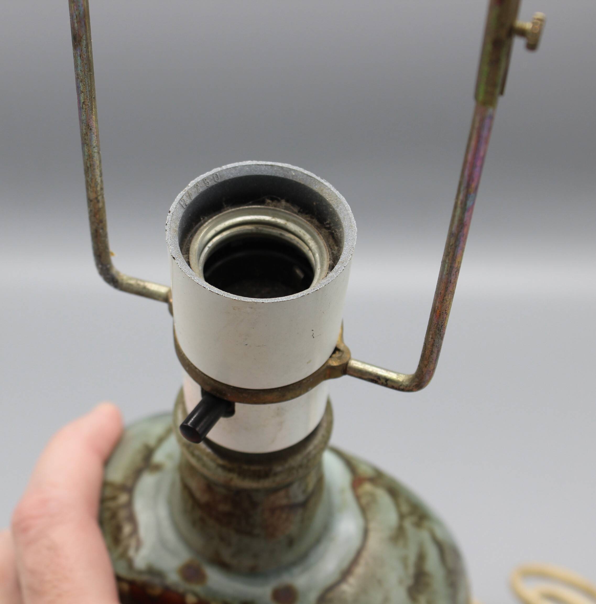 Old scandinavian design ceramic lamp denmark stentoj denmark