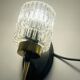 Pair of vintage wall lights with textured glass, attributed to Maison Arlus.