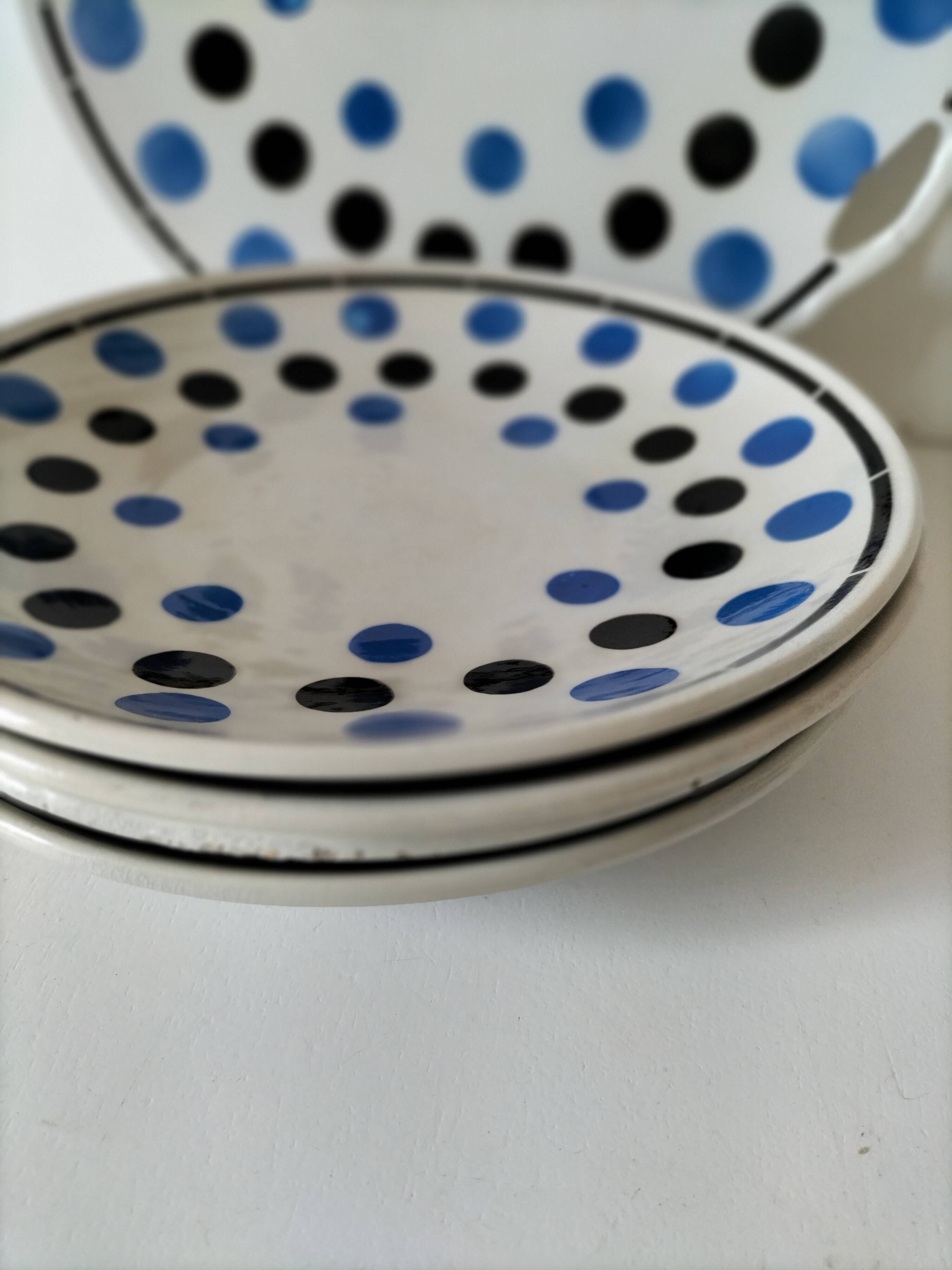 dish and 4 dessert plates K and G Lunéville