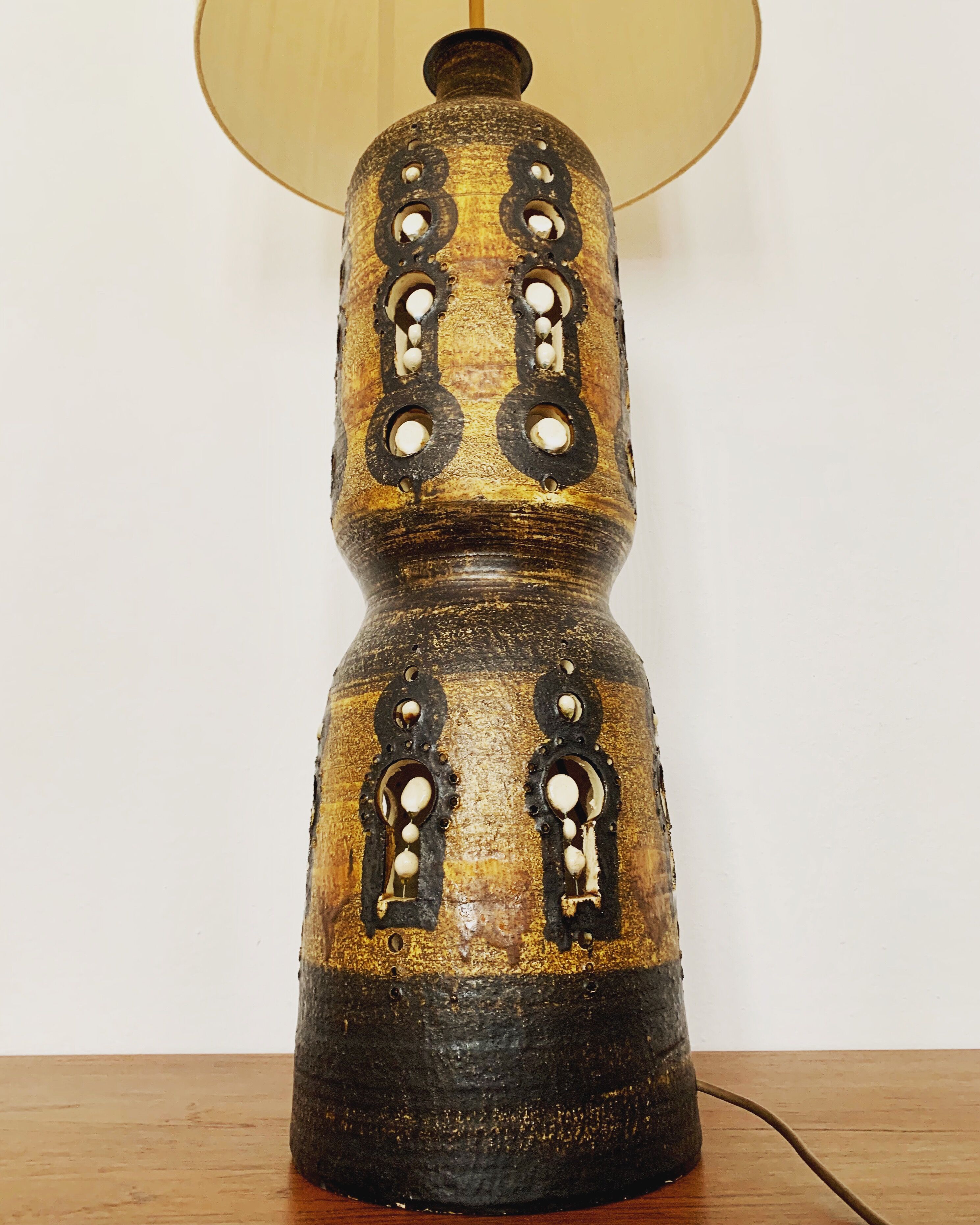 French ceramic floor lamp by Georges Pelletier