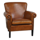 Sheepskin leather armchair with a luxurious appearance