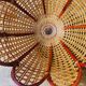 Vintage rattan flower pendant light.
