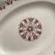 Oval ironstone dish with brown geometric decoration KG Lunéville